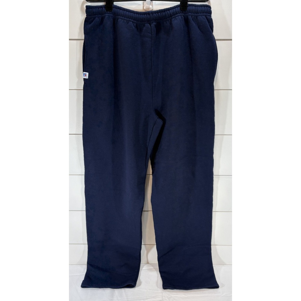 Vintage Russell Athletic Sweatpants Adult 2XL Blue Fleece Solid Jogger Lounge